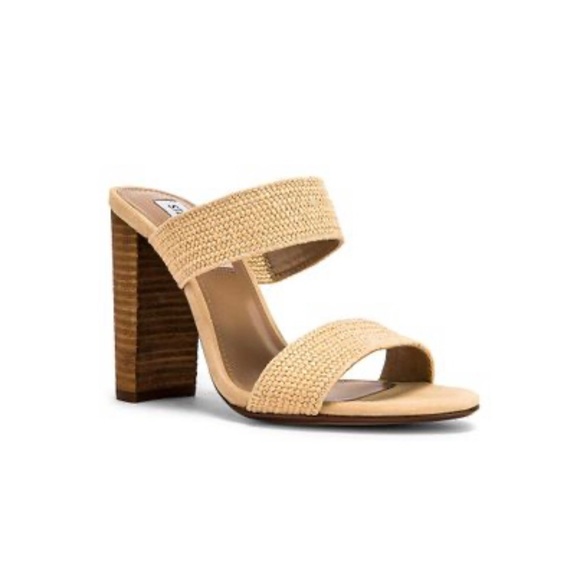 NWT Steve Madden Callen Raffia Heels - Picture 2 of 8